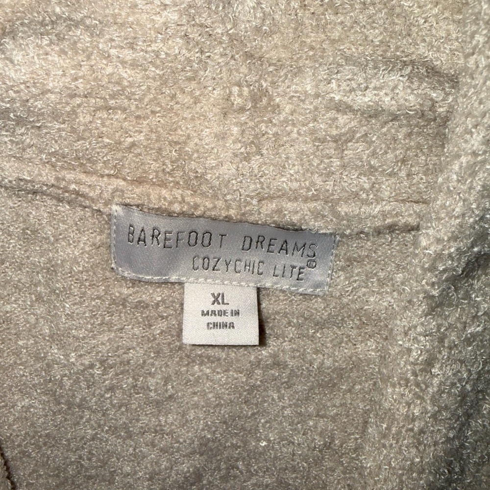 Barefoot Dreams CozyChic Lite Striped Cardigan in the color pearl - Picture 2 of 5